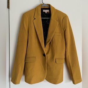 Philosophy Mustard Yellow Waffle Weave Blazer